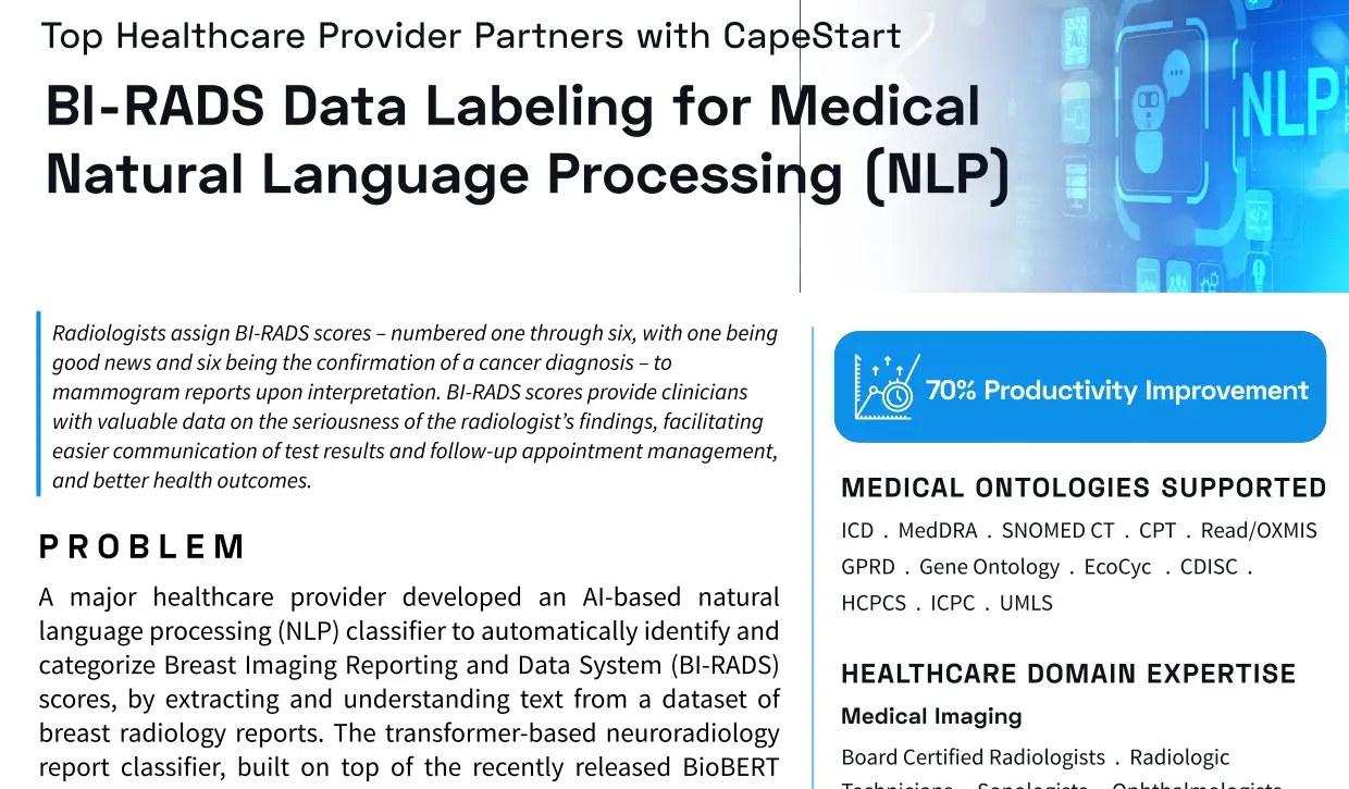 Providing Expert BI-RADS Data Labeling for Medical NLP Applications