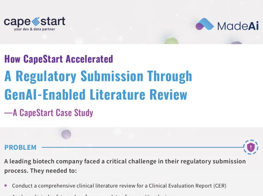 How CapeStart Accelerated a Regulatory Submissions Through GenAI-Enabled Literature Review