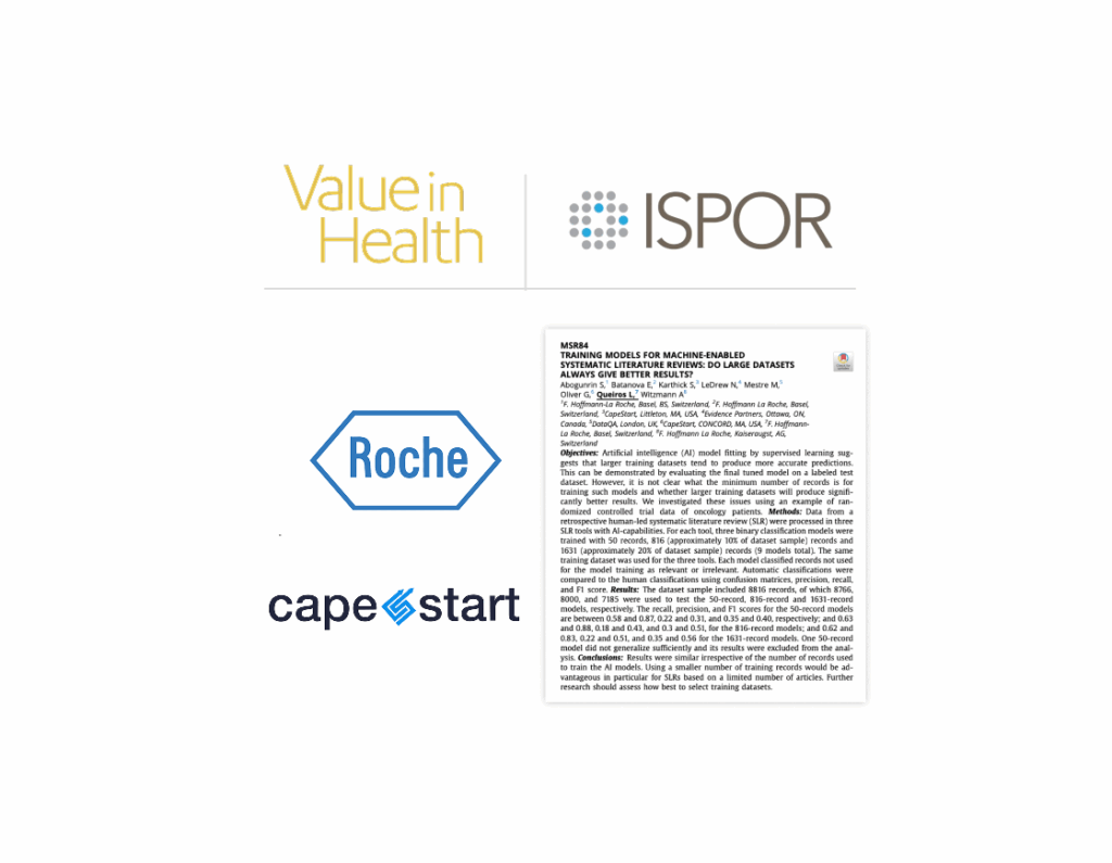 MadeAi | Training Models for Machine-Enabled Systematic Literature Reviews: Do Large Datasets Always Give Better Results? (Research Sponsor: Roche)
