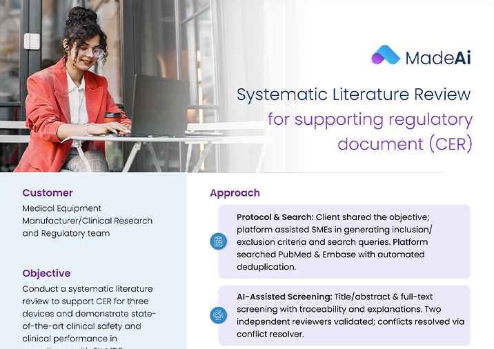 MadeAi | Accelerating EU MDR Clinical Evaluation Reports Through AI-Assisted Systematic Literature Review