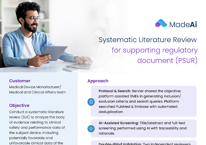 MadeAi | How MadeAi Accelerated PSUR Evidence Generation Through AI-Assisted Systematic Literature Review